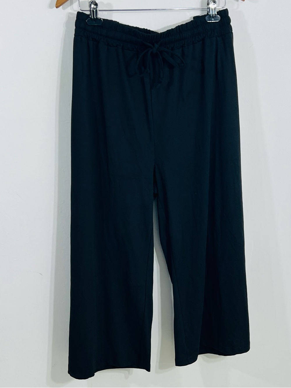 Tarse Black Wide Leg Elastic Waist Pull On Tie Waist Sweatpants NWT 5X Stretchy